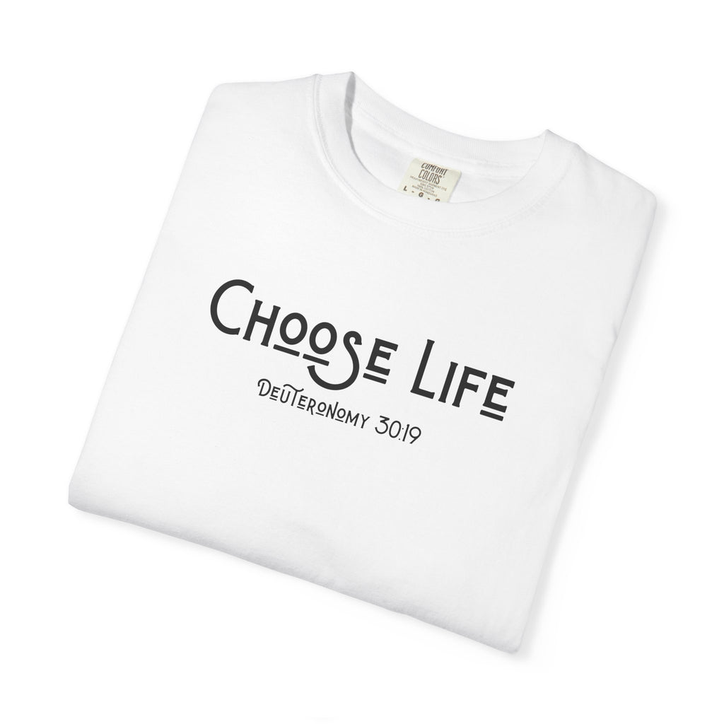Choose Life Deuteronomy 30:19 Men's White T-shirt
