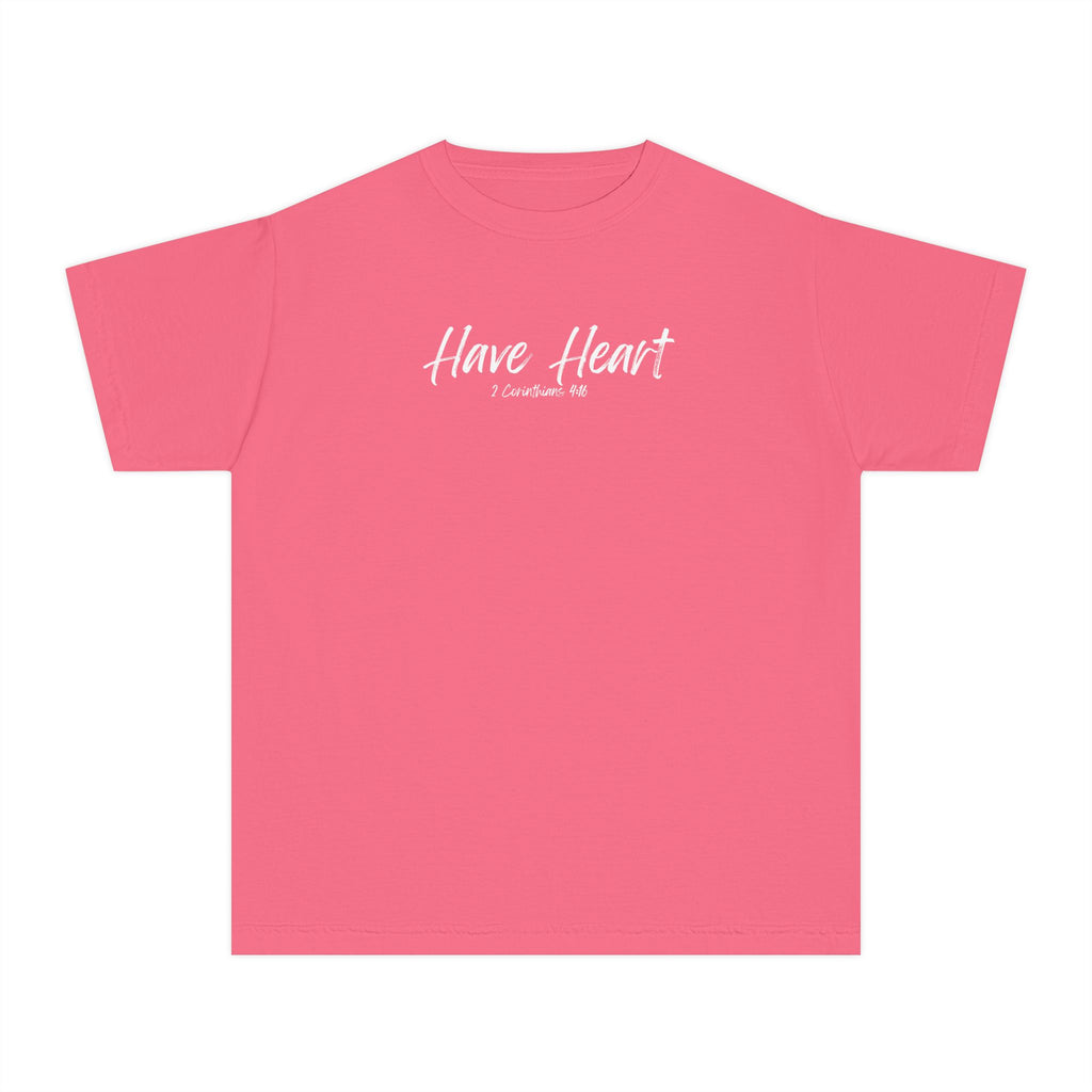 Have Heart 2 Corinthians 4:16 Girls Breast Cancer Awareness T-Shirt