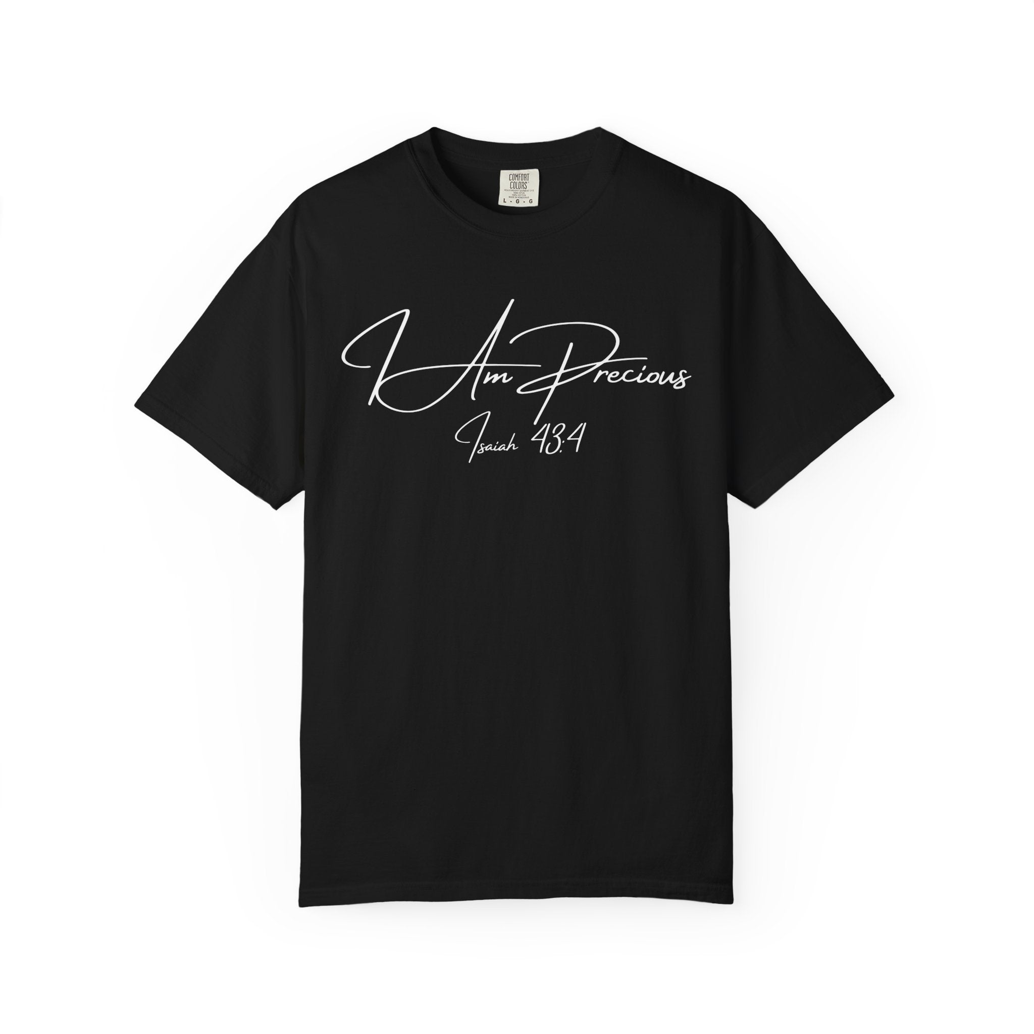 I Am Precious Isaiah 43:4 Women's Black T-shirt