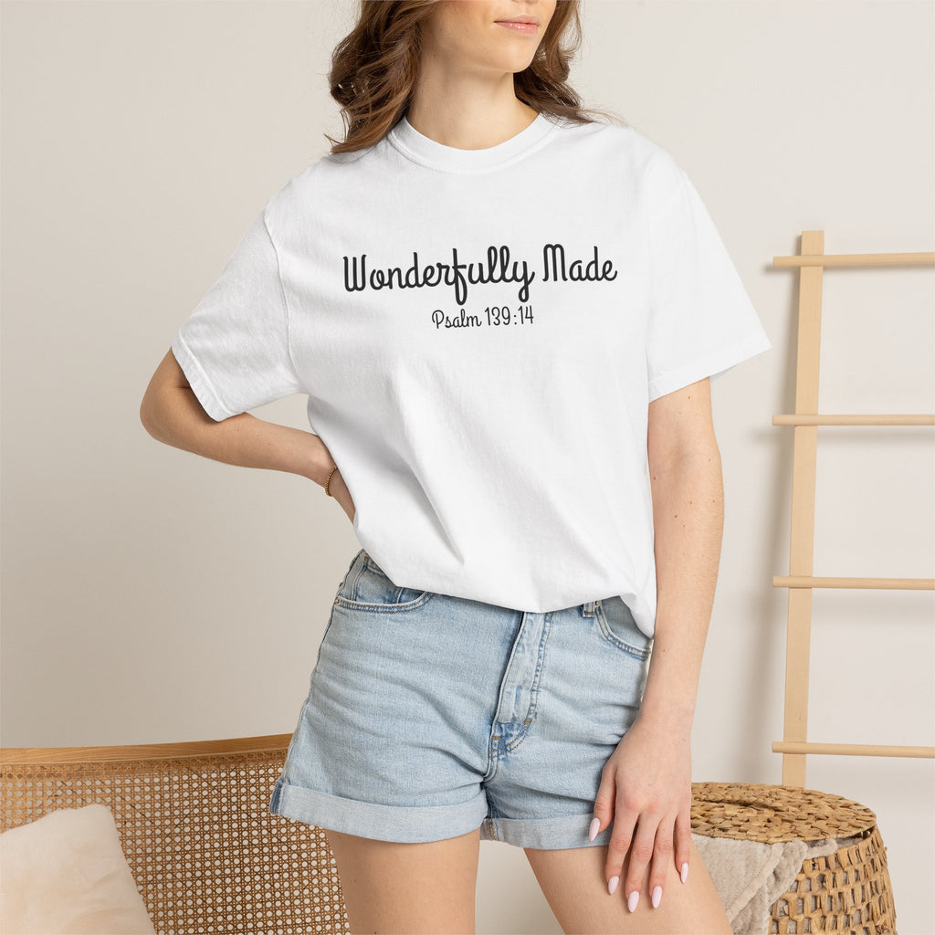 Wonderfully Made Psalm 139:14 Women's White T-shirt