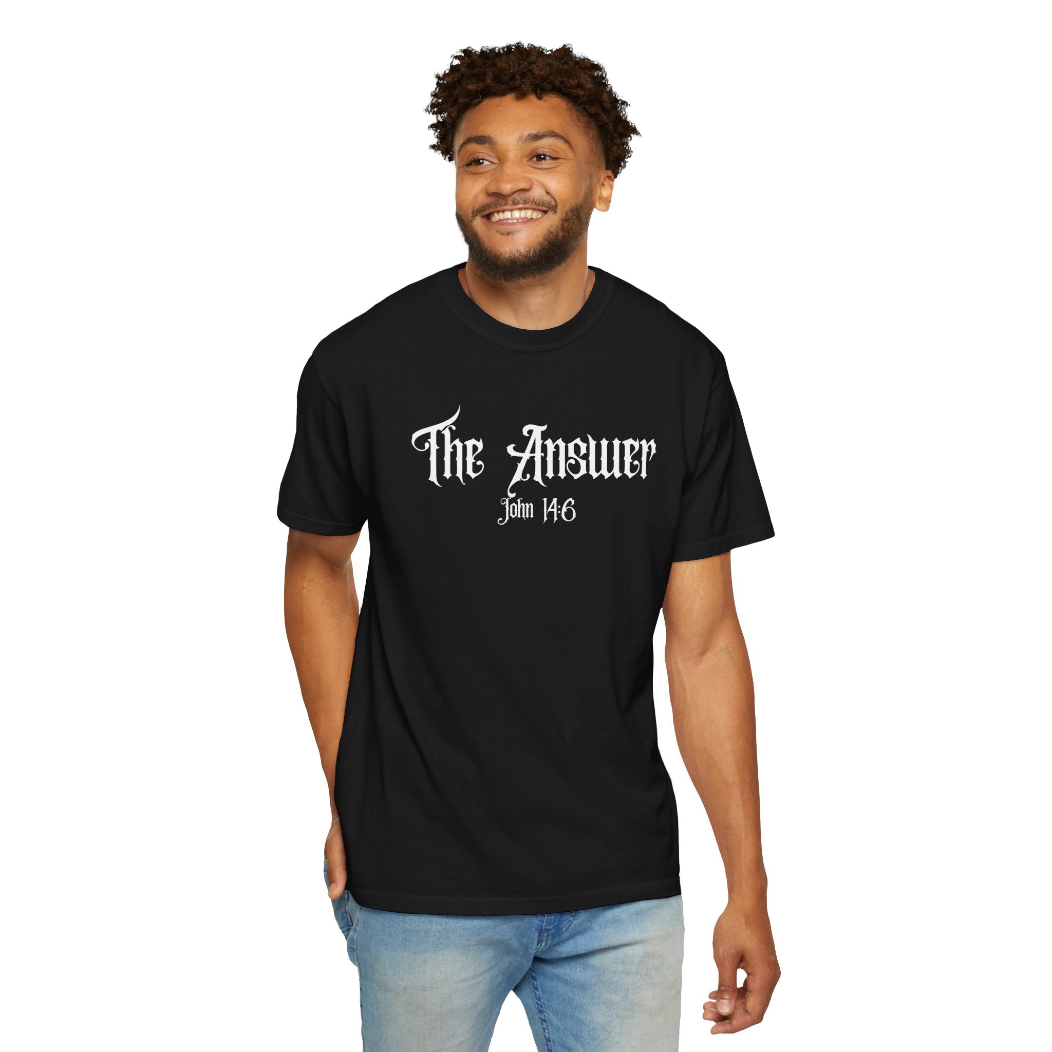 The Answer John 14:6 Black T-shirt