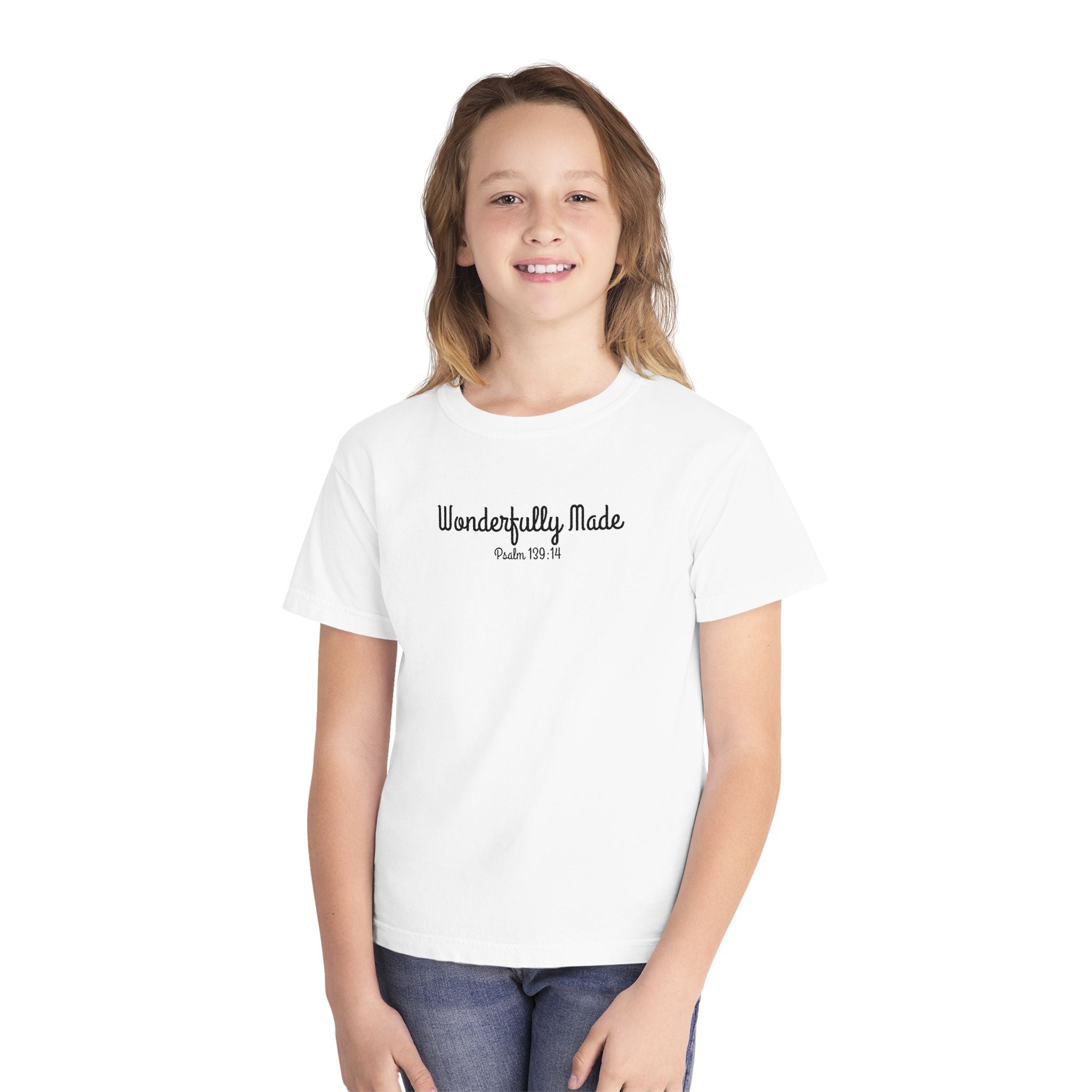 Wonderfully Made Psalm 139:14 Girls T-Shirt