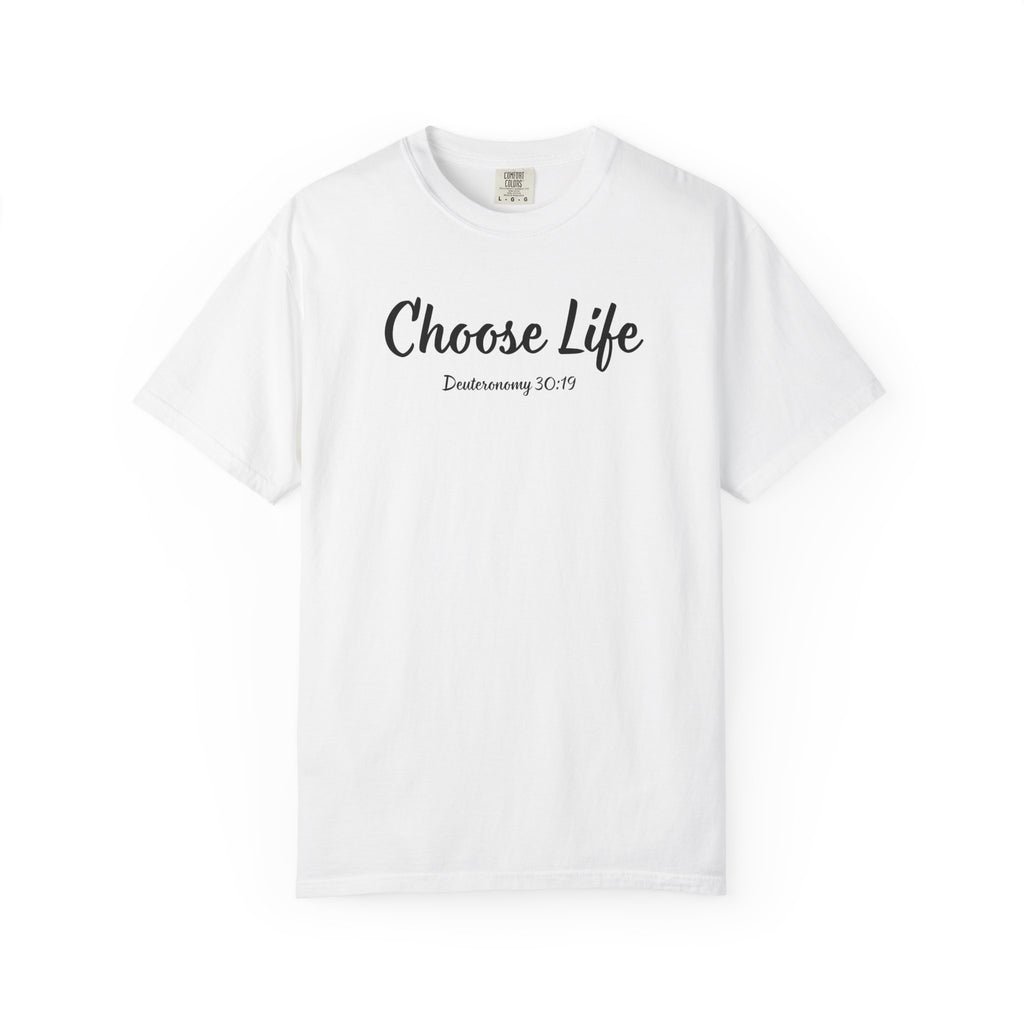 Choose Life Deuteronomy 30:19 Women's White T-shirt
