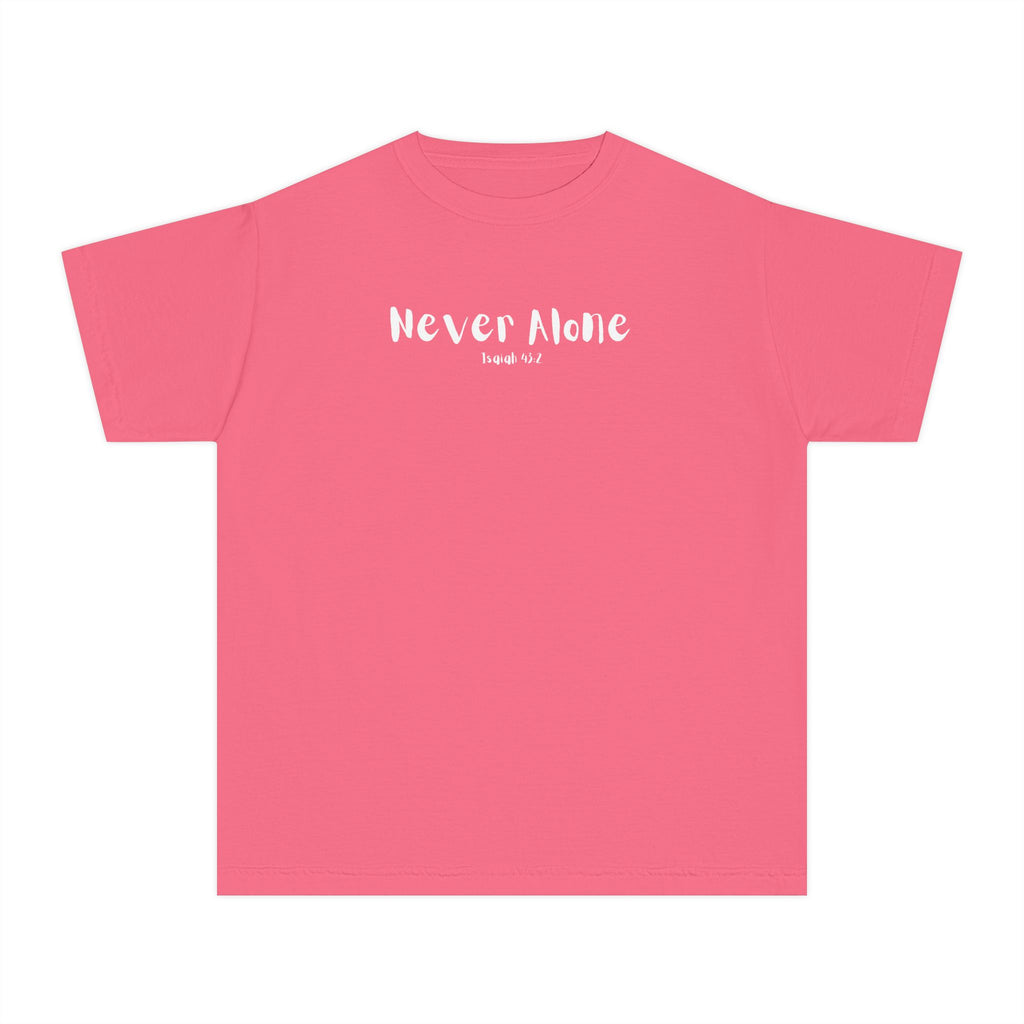 Never Alone Isaiah 43:2 Girls Breast Cancer Awareness T-Shirt
