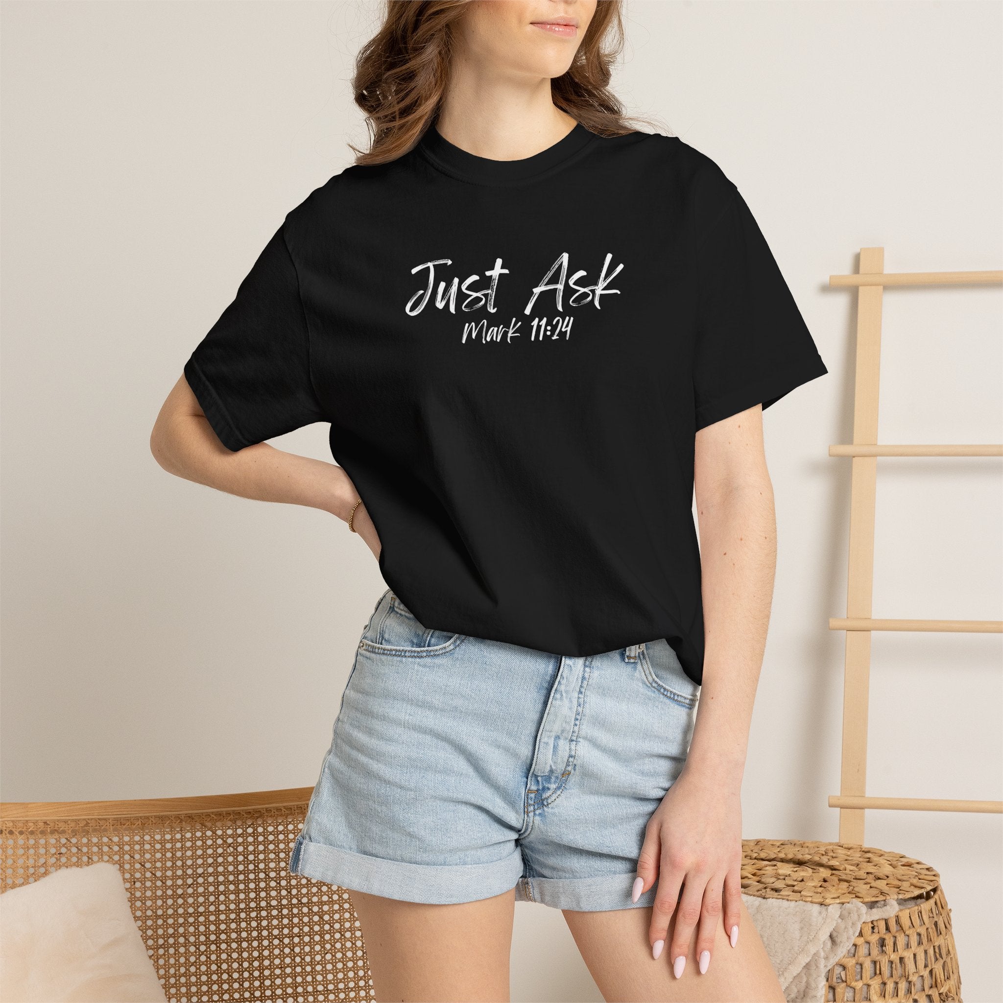 Just Ask Mark 11:24 Women's Black T-shirt