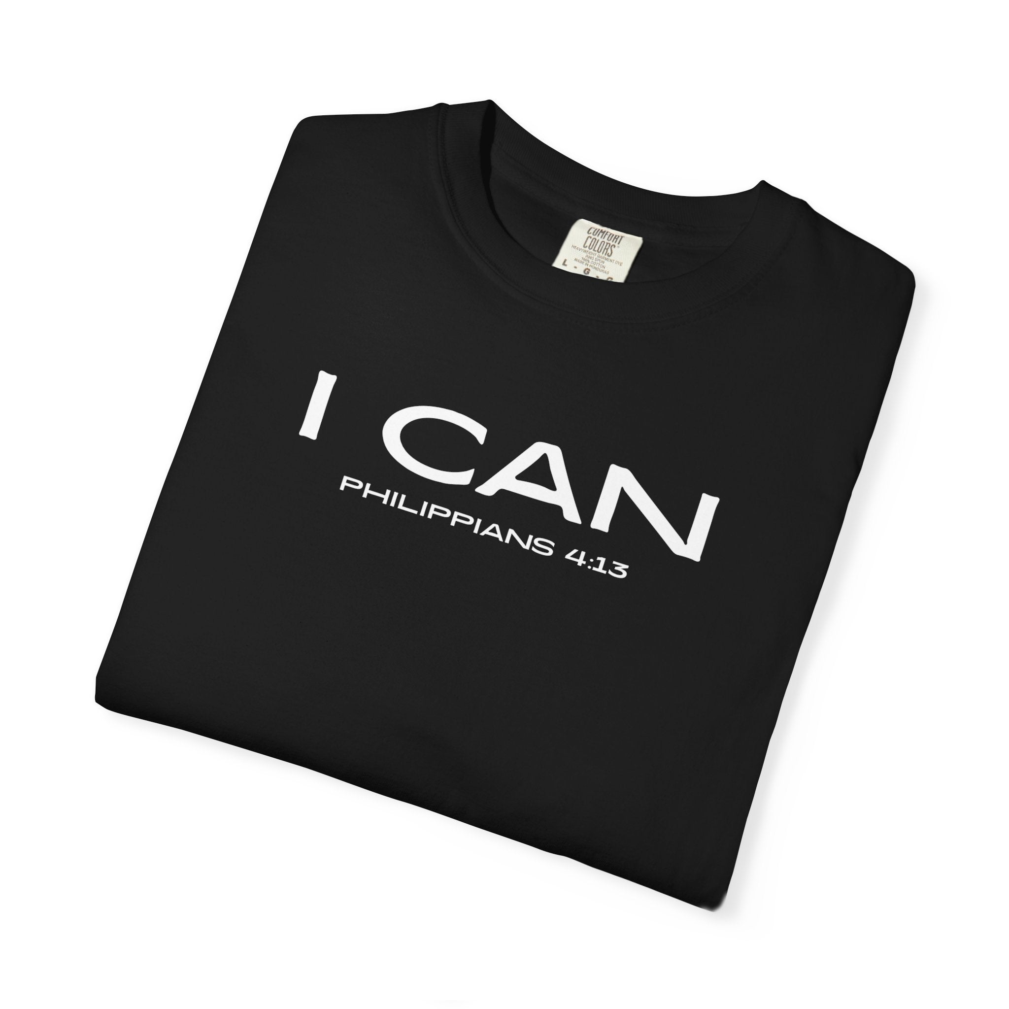 I Can Philippians 4:13 Black T-shirt