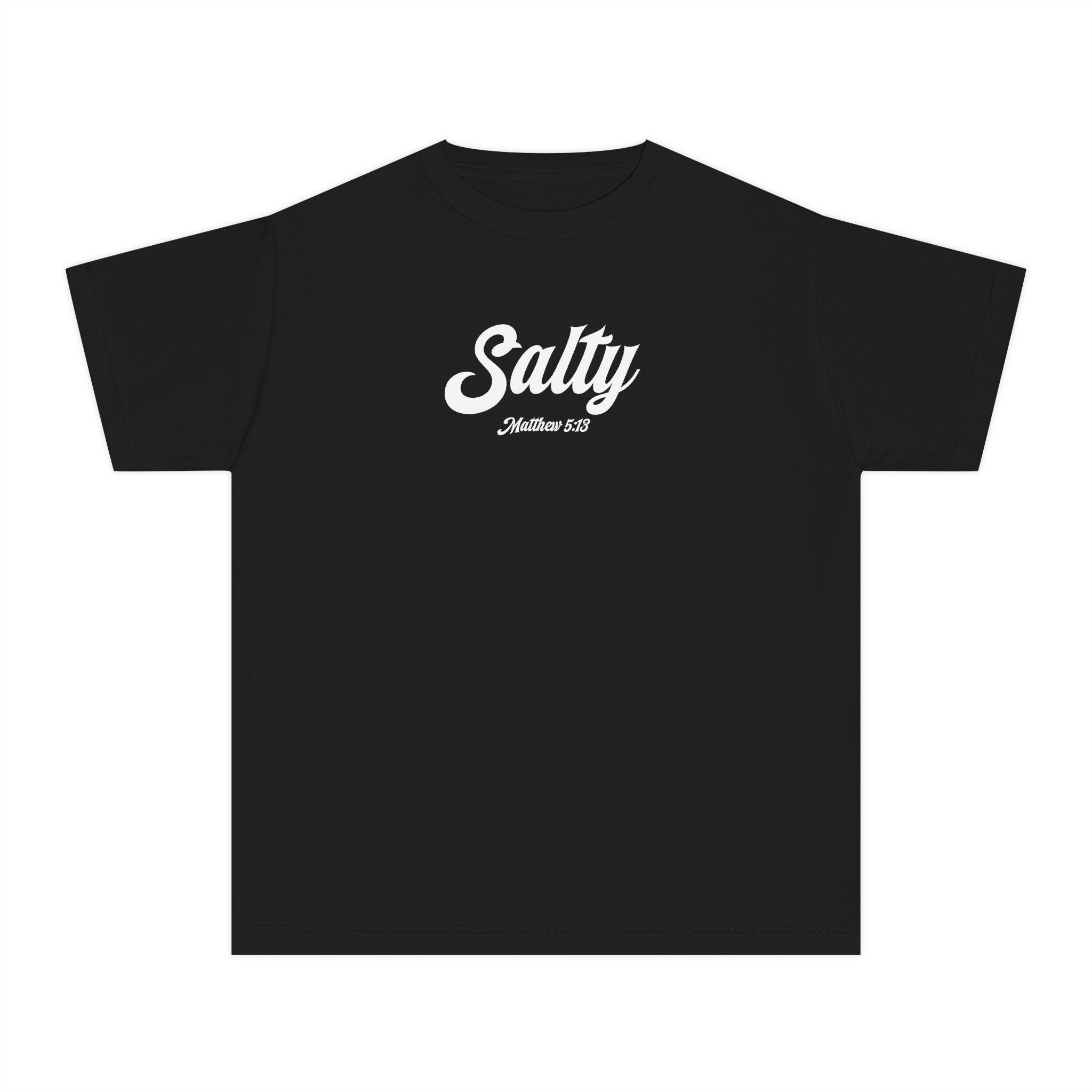 Salty Matthew 5:13 Boys Black T-Shirt