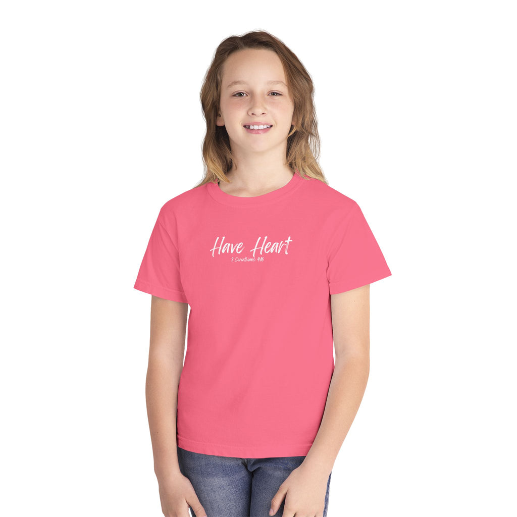 Have Heart 2 Corinthians 4:16 Girls Breast Cancer Awareness T-Shirt