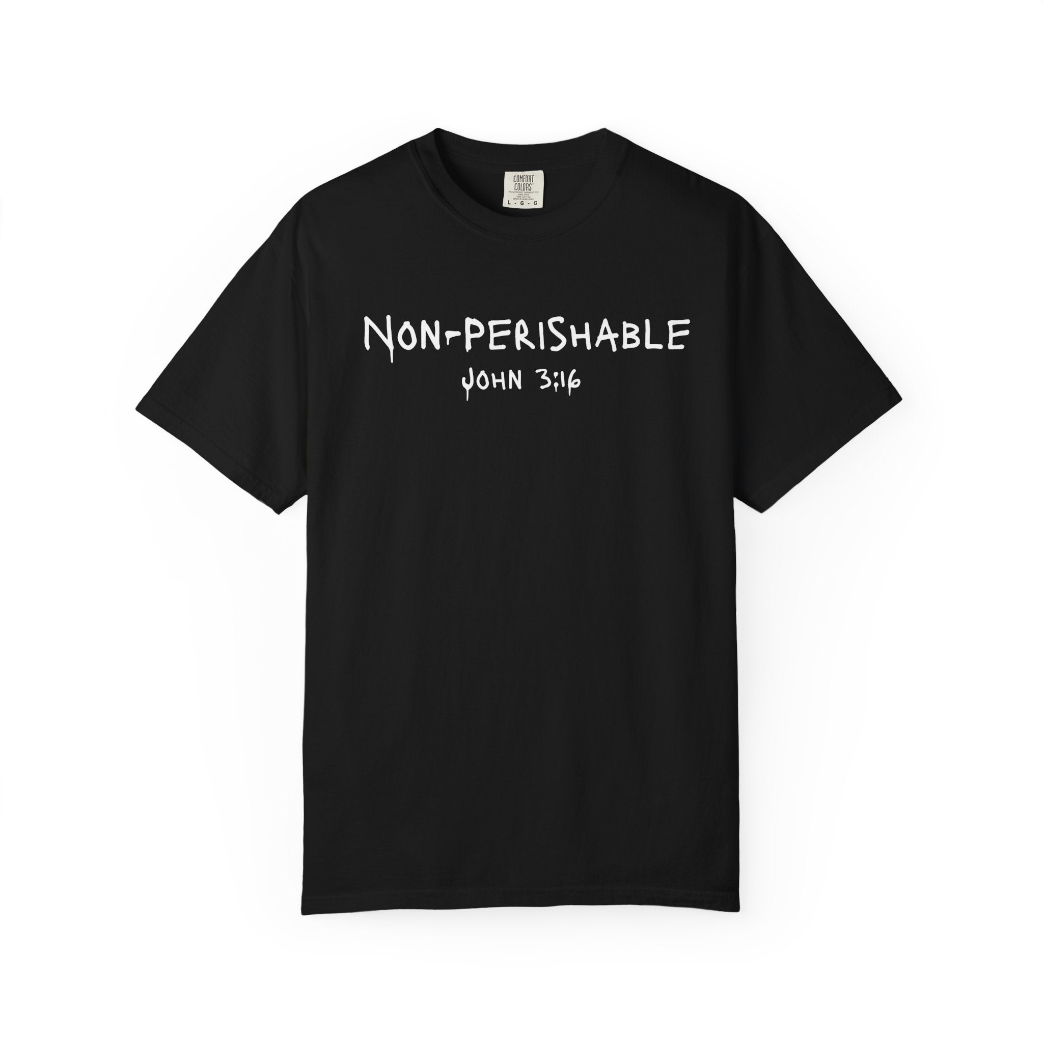 Non-Perishable John 3:16 Men's Black T-shirt