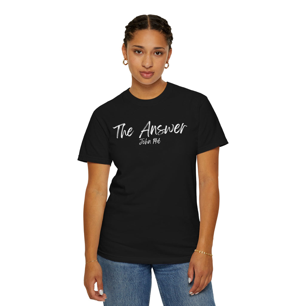 The Answer John 14:6 Women's Black T-shirt