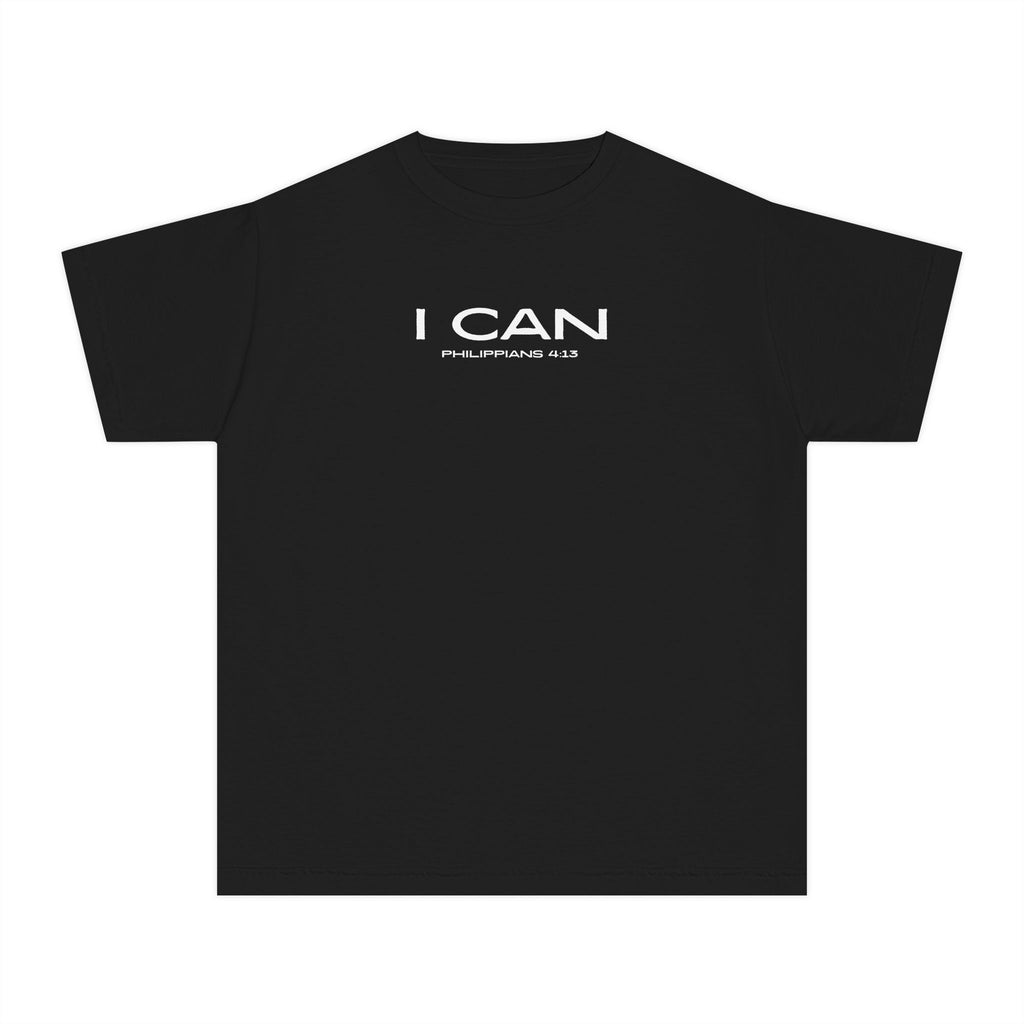 I Can Philippians 4:13 Boys Black T-Shirt